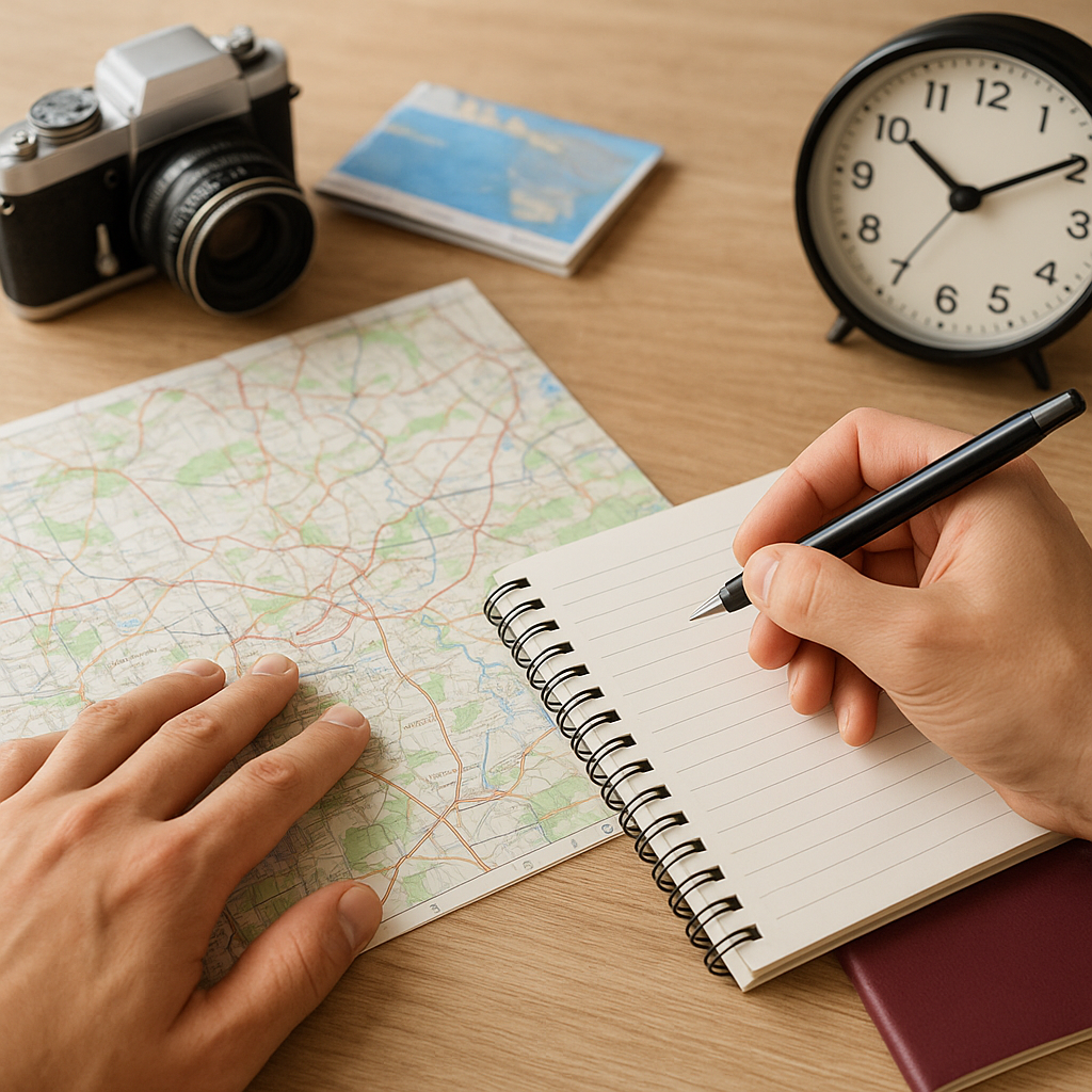 Imagem editorial moderna para consejos para organizar un viaje corto